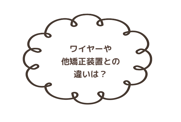 ワイヤーや他矯正装置との違いは？